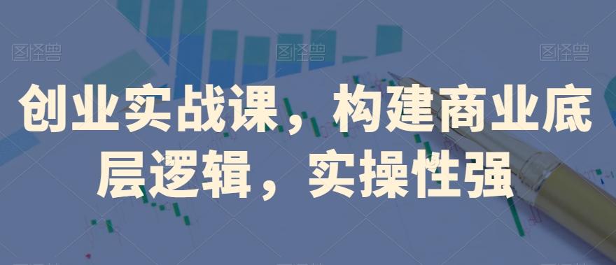 创业实战课，​构建商业底层逻辑，实操性强-巅峰资源网