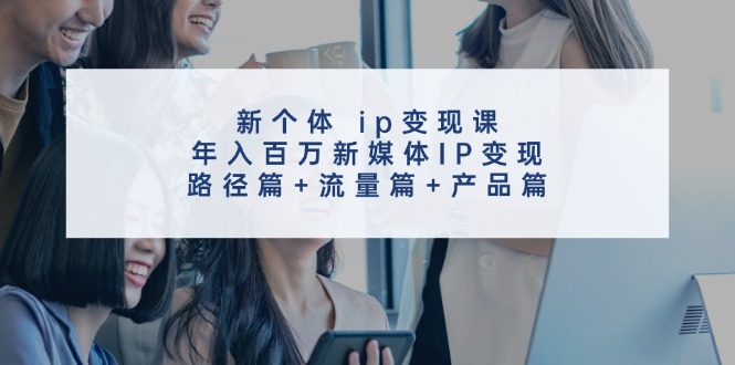 新个体ip变现课，年入百万新媒体IP变现，路径篇+流量篇+产品篇-巅峰资源网