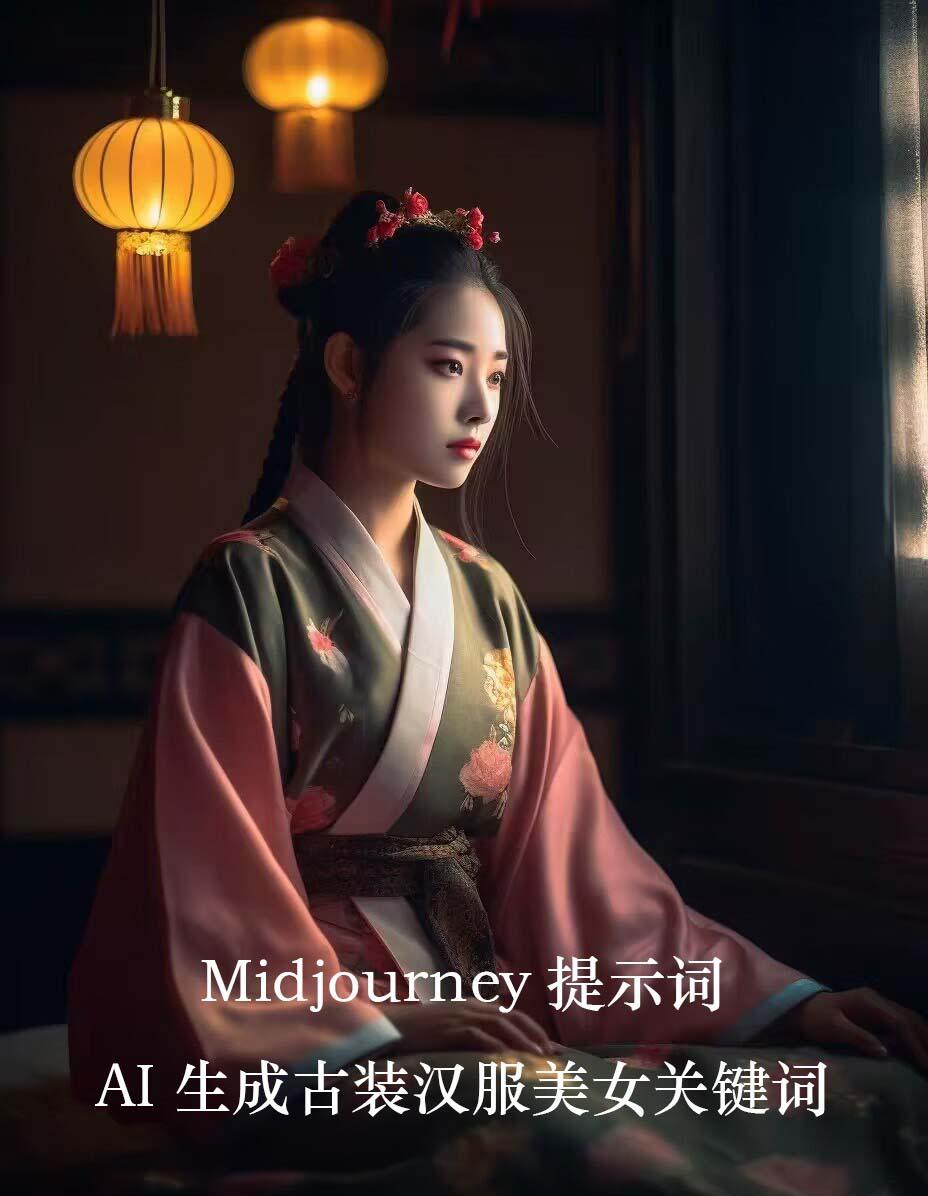 Midjourney关键词-AI生成中国风古装汉服美女人像提示关键词-巅峰资源网