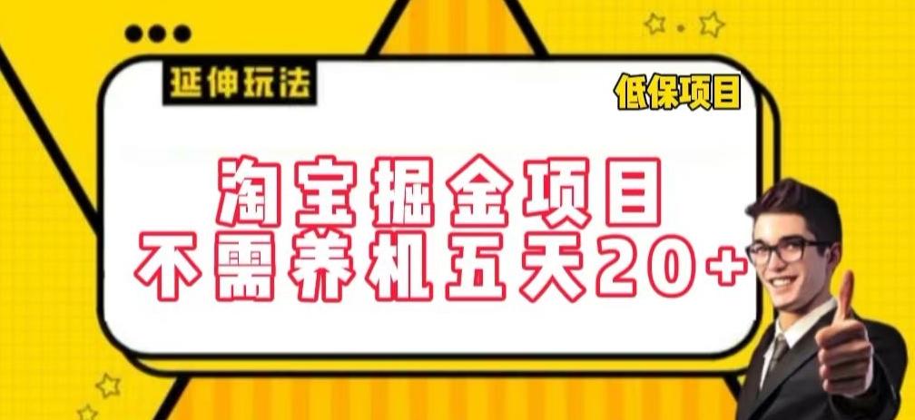 淘宝掘金项目，不需养机，五天20+，每天只需要花三四个小时【揭秘】-巅峰资源网