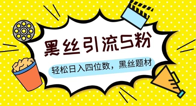 S粉变现，轻松日入四位数，黑丝题材+情感话术【揭秘】-巅峰资源网