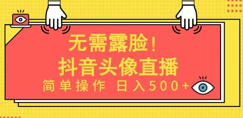 无需露脸，Ai头像直播项目，简单操作日入500+【揭秘】-巅峰资源网