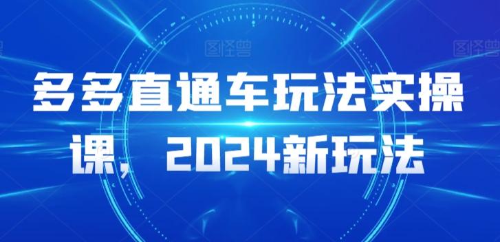 多多直通车玩法实操课，2024新玩法-巅峰资源网