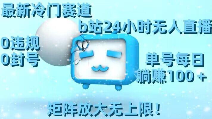 最新冷门赛道，b站24小时无人直播，0违规0封号，单号每日躺赚100＋，矩阵放大无上限【揭秘】-巅峰资源网