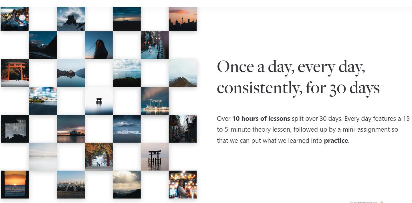 网红摄影师Pat Kay – 30天摄影基础知识加速器教程-30节课-中英字幕-巅峰资源网