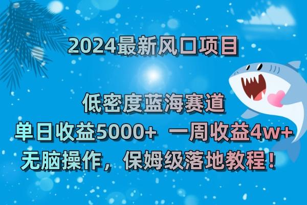 (8545期)2024最新风口项目 低密度蓝海赛道，日收益5000+周收益4w+ 无脑操作，保...-巅峰资源网