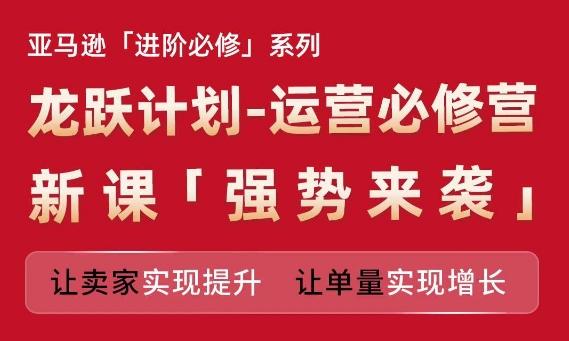 亚马逊进阶必修系列，龙跃计划-运营必修营新课，让卖家实现提升 让单量实现增长-巅峰资源网