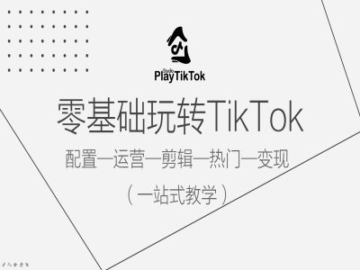 零基础玩转TikTok，配置一运营一剪辑一热门一变现，一站式教学-巅峰资源网
