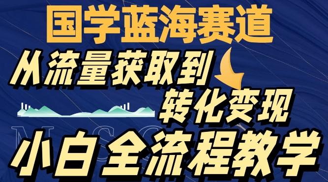 国学蓝海赛道，从流量获取，到转化变现，全流程教学-巅峰资源网