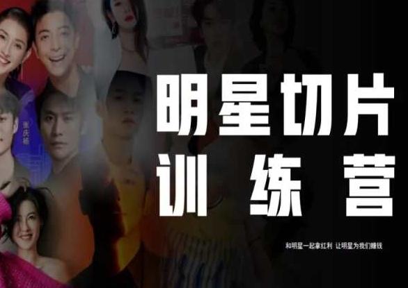王子·明星切片线上训练营（2023），和明星一起拿红利，让明星为我们赚钱-巅峰资源网
