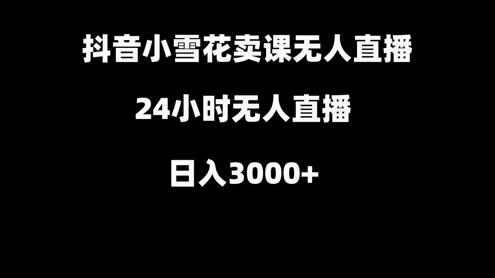 抖音小雪花卖缝补收纳教学视频课程，无人直播日入3000+-巅峰资源网