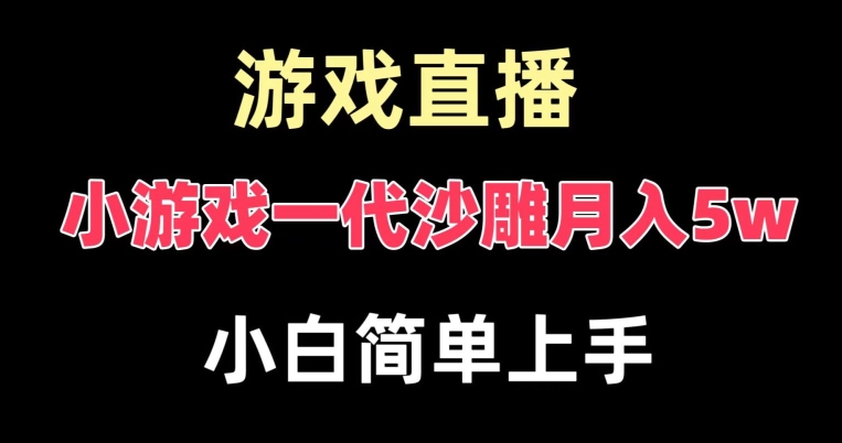 玩小游戏一代沙雕月入5w，爆裂变现，快速拿结果，高级保姆式教学【揭秘】-巅峰资源网