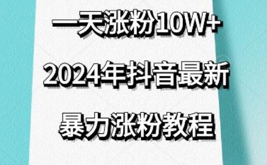 抖音最新暴力涨粉教程，视频去重，一天涨粉10w+，效果太暴力了，刷新你们的认知【揭秘】-巅峰资源网