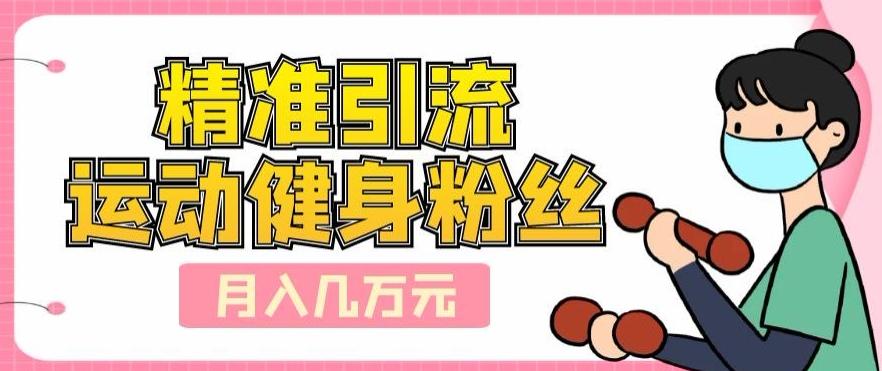 精准引流运动健身粉丝，轻松月入几万-巅峰资源网