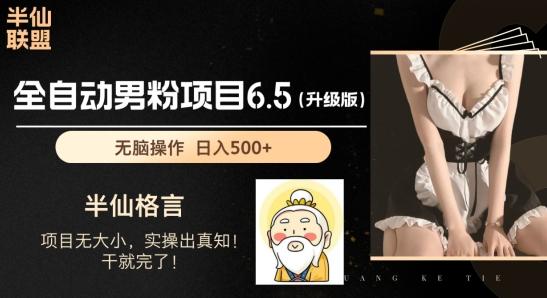 男粉项目6.5升级版，全自动男粉项目，日收入1K+【揭秘】-巅峰资源网