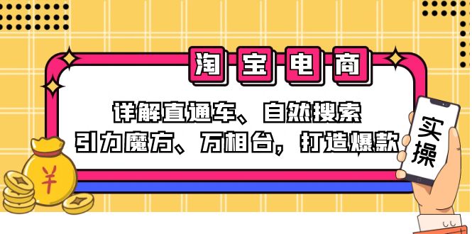 2024淘宝电商课程：详解直通车、自然搜索、引力魔方、万相台，打造爆款-巅峰资源网