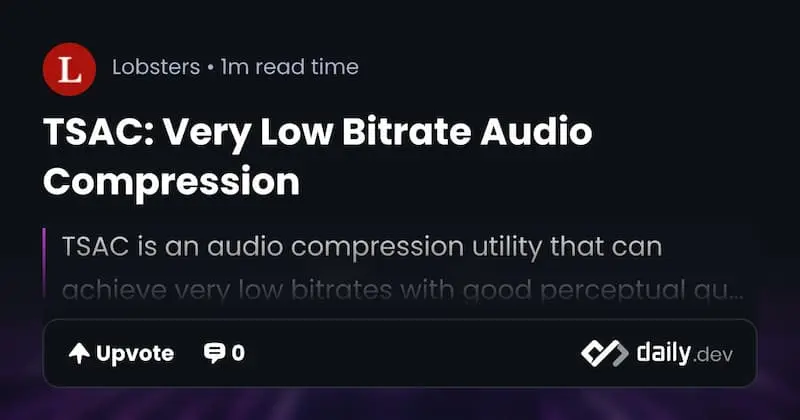 TSAC ｜音频压缩-巅峰资源网