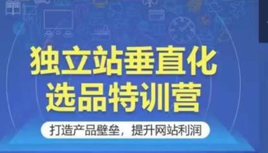 独立站垂直化选品特训营，打造产品壁垒，提升网站利润-巅峰资源网
