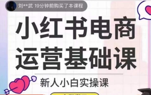 小红书电商运营基础课，新人小白实操课-巅峰资源网