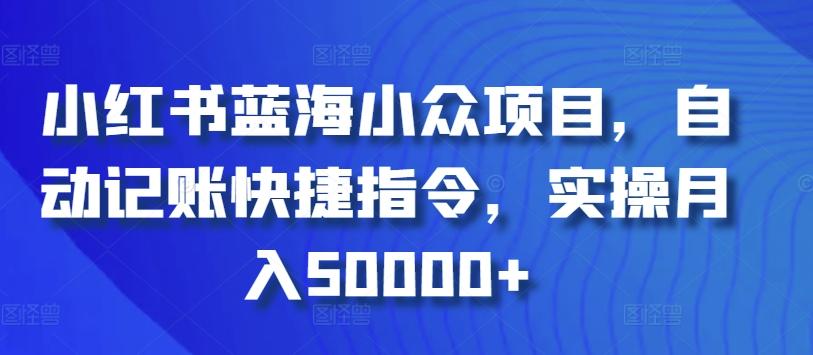 小红书蓝海小众项目，自动记账快捷指令，实操月入50000+【揭秘】-巅峰资源网