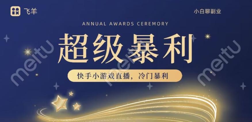 快手官方暴利冷门小游戏无人直播，小白一台电脑即可操作，轻松月入10w+-巅峰资源网