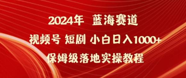 2024年视频号短剧新玩法小白日入1000+保姆级落地实操教程【揭秘】-巅峰资源网