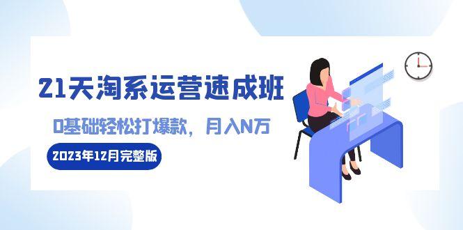 21天淘系运营-速成班2023年12月完整版：0基础轻松打爆款，月入N万-110节课-巅峰资源网