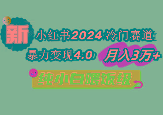小红书2024冷门赛道 月入3万+ 暴力变现4.0 纯小白喂饭级-巅峰资源网