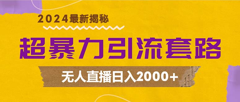 超暴力引流套路，无人直播日入2000+-巅峰资源网