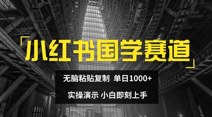 小红书国学赛道，无脑粘贴复制，单日1K，实操演示，小白即刻上手【揭秘】-巅峰资源网