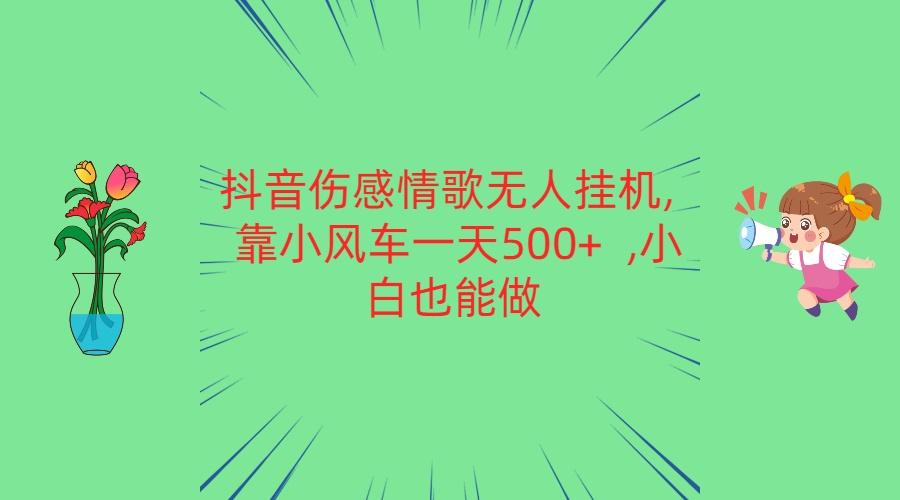 抖音伤感情歌无人挂机 靠小风车一天500+ 小白也能做-巅峰资源网