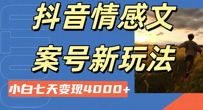 抖音情感文案小白七天变现4000+详细课程-巅峰资源网