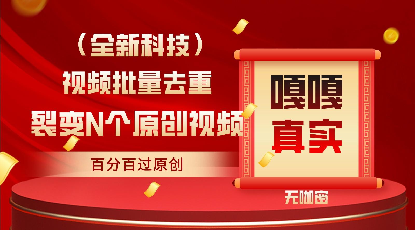 最新全自动去重技术，批量操作百分百过原创-巅峰资源网