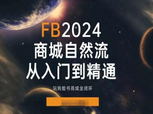 2024Faceboo商城自然流(从入门到精通)，玩转脸书商城全闭环-巅峰资源网