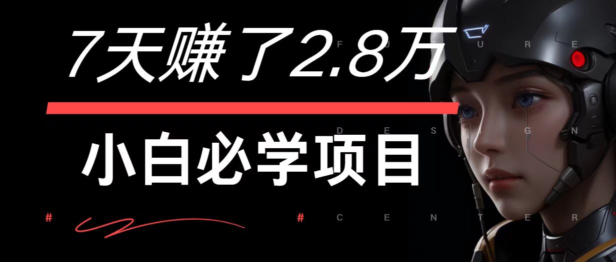7天赚了2.8万！每单利润最少500+，轻松月入7万+小白有手就行-巅峰资源网