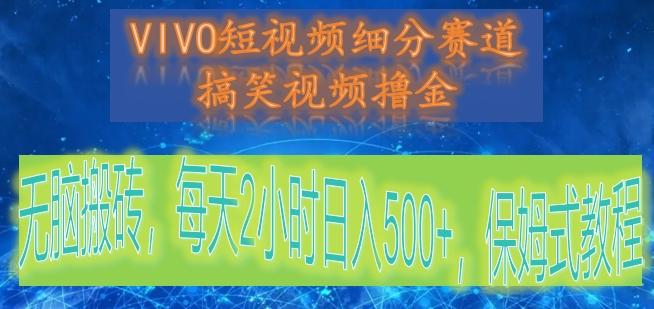 VIVO短视频细分赛道，搞笑视频撸金，无脑搬砖，每天2小时日入500+，保姆式教程-巅峰资源网