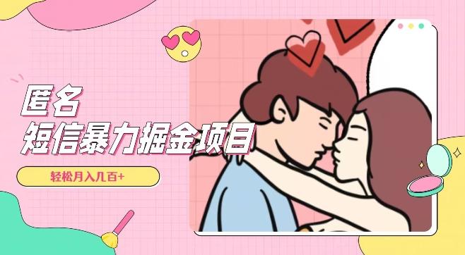 全网首发，揭秘超冷门匿名短信项目，通过信息差日入几百+【揭秘】-巅峰资源网