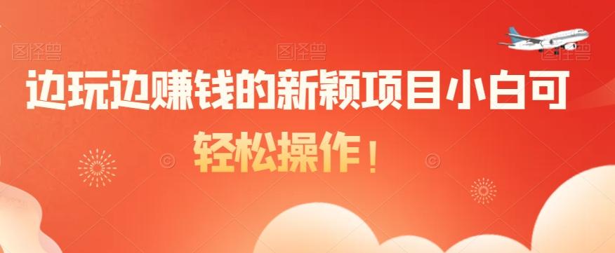 边玩边赚钱的新颖项目小白可轻松操作！-巅峰资源网
