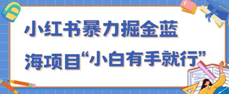 小红书暴力掘金蓝海项目，轻松日入1000+、小白有手就行（附新引流方法，不违规）-巅峰资源网
