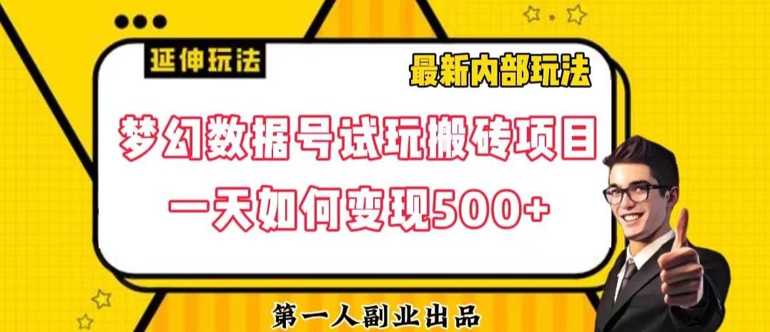 数据号回归玩法游戏试玩搬砖项目再创日入500+【揭秘】-巅峰资源网
